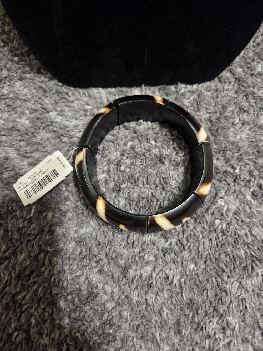 Catherines Brown and Cream Patterned Women’s Bangle Bracelet